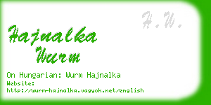 hajnalka wurm business card